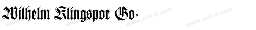 Wilhelm Klingspor Go字体转换 Wilhelm Klingspor Go字体转换